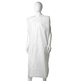 Disposable Polyethylene Sleeveless Apron White, 800mm x 1400mm x 30mu, 250 Aprons Box